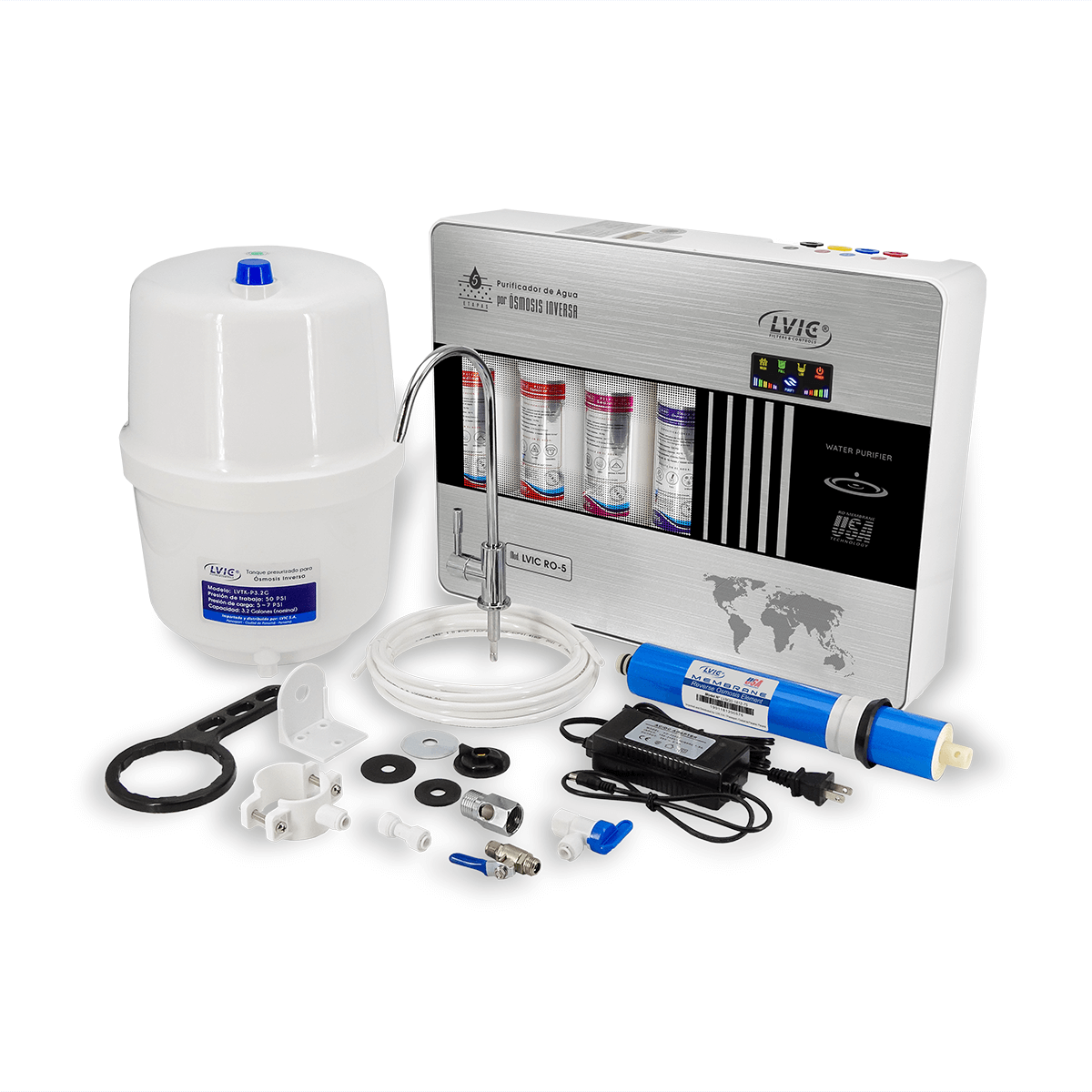 Purificador de Agua por Ósmosis Inversa Mod. PERLA (LVICRO5-M) - Imagen 2