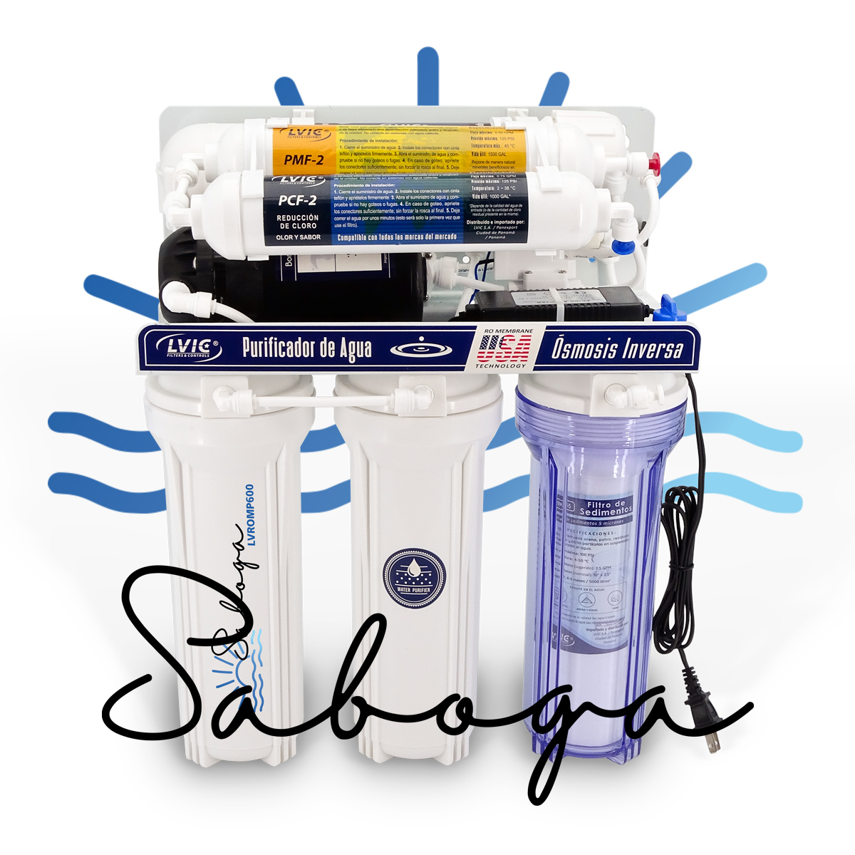 Purificador de Agua por Ósmosis Inversa Mod. Saboga (LVROMP600)